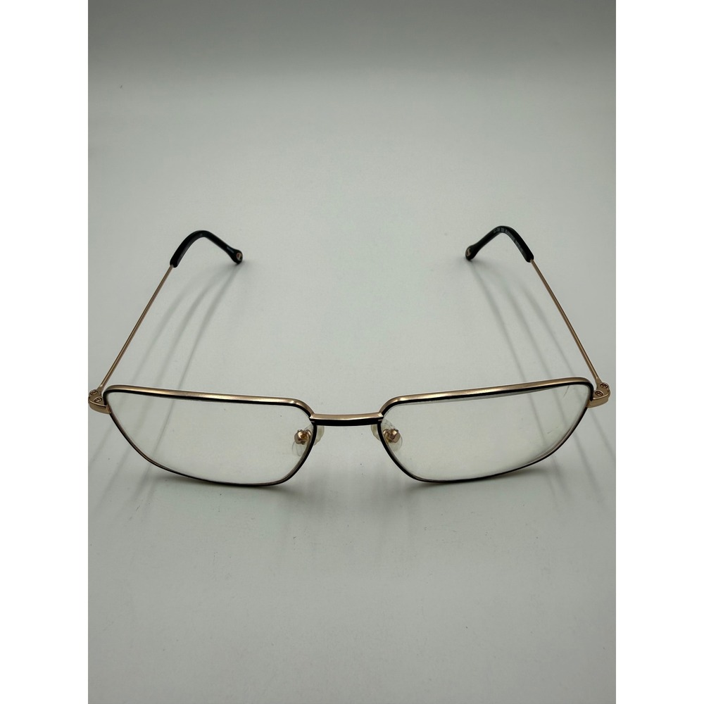 Champion Eyeglass Frames Unisex 59-17-155 Black Gold Excellent Devon C01 Metal